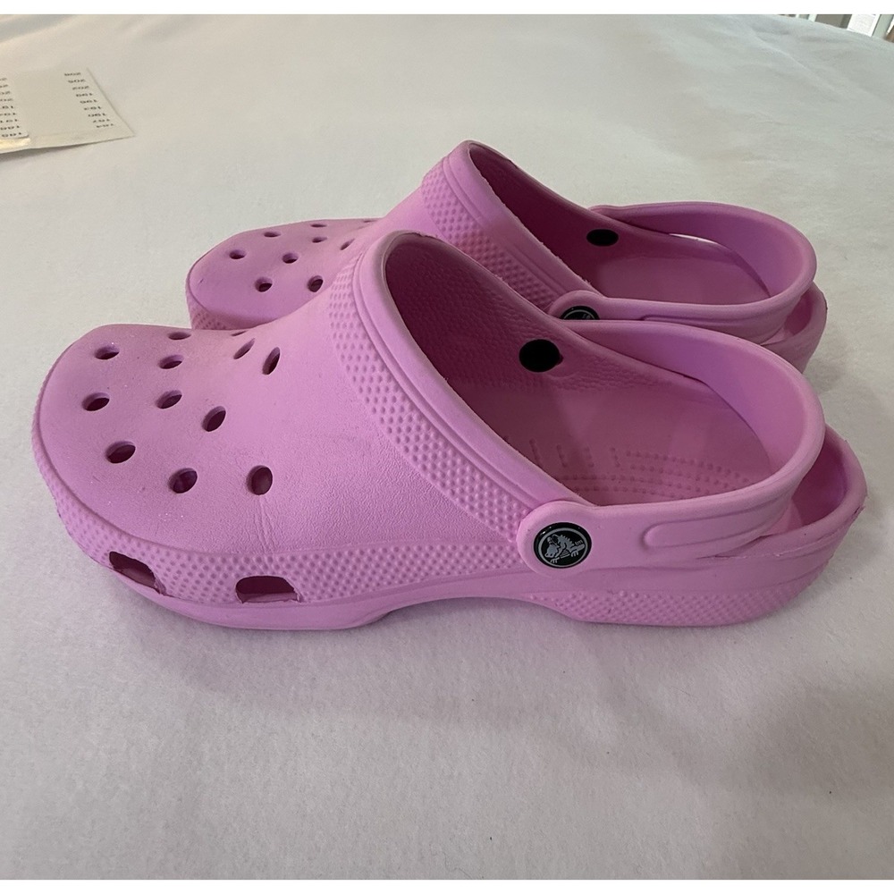 Crocs Unisex Adults Pink Closed Toe Slip On Casual Clogs Size M10 W12 With Strap